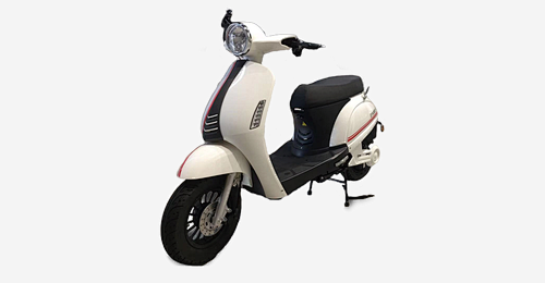 Электросамокат E-GRACE в стиле Vespa кремового цвета