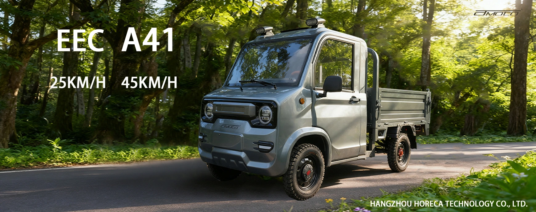 Mini-camion électrique AMOTO A41 EEC en rouge