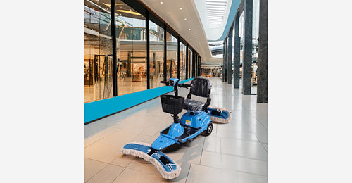 Autolaveuse électrique autoportée HT-IN101C, chariot à poussière